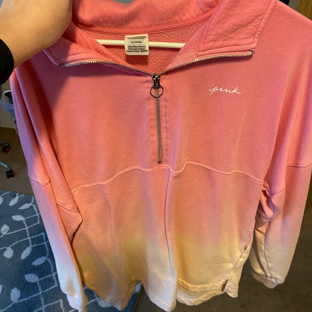 PINK varsity half zip
